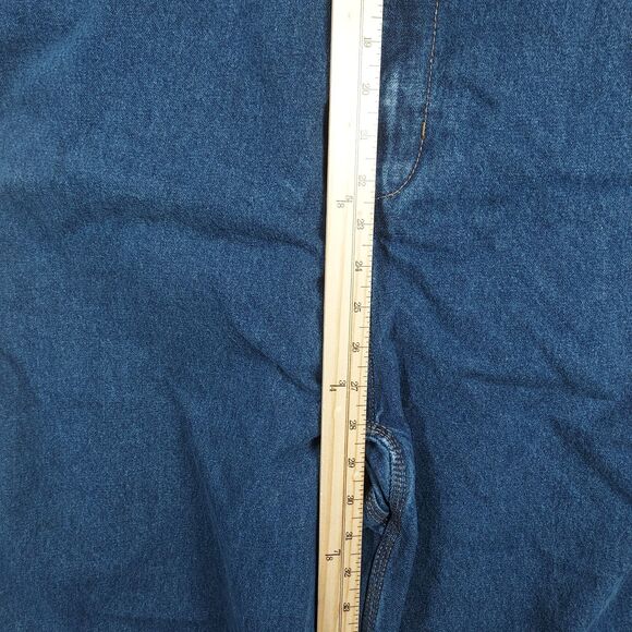 Lincoln Outfitters Denim Overalls Men’s 42x30 Blue Jean Bib Workwear 100% Cotton - Picture 10 of 14